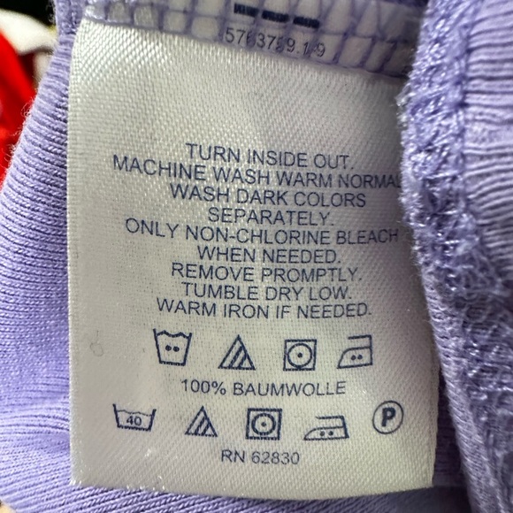 Lands' End Purple Fitted Long Sleeve Tee - Picture 5 of 5